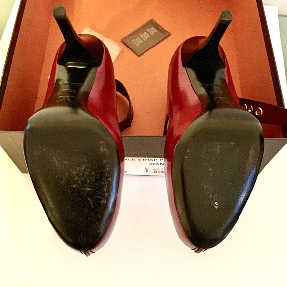 EUC FALL RUNWAY LOUIS VUITTON POLISHED WINE CALFSKIN TWO-STRAP MARYJANE PUMP - Picture 7 of 7